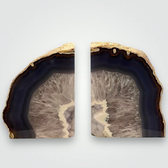 Crystal Bookends, Agate, Geode Center, Natural Home, Mindful Gift, Crystal Lover - Picture 12 of 16